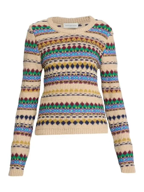 Dries Van Noten Tedd Fair Isle Crewneck Sweater