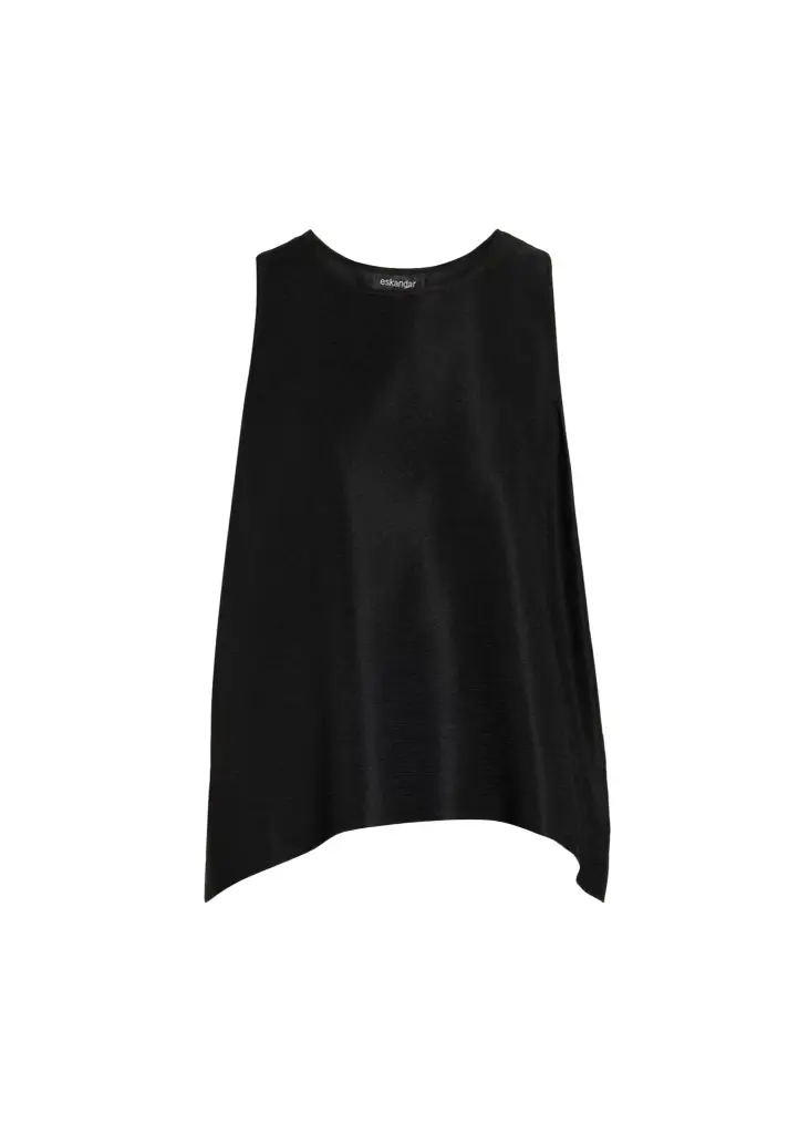Eskandar A-Line Shimmer Silk Shell