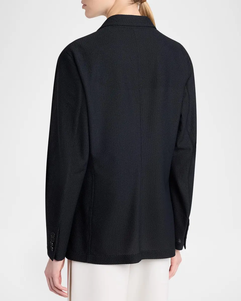 Giorgio Armani Patch Pocket Mesh Blazer | Thumbnail 3 Giorgio Armani Patch Pocket Mesh Blazer | Thumbnail 3