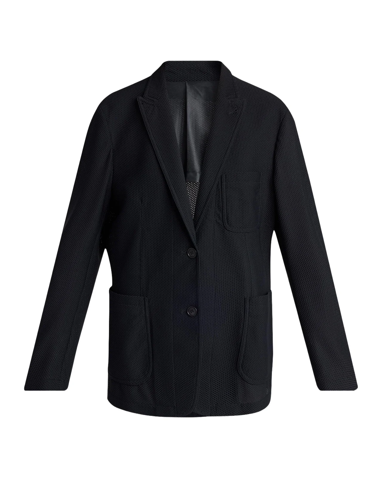 Giorgio Armani Patch Pocket Mesh Blazer