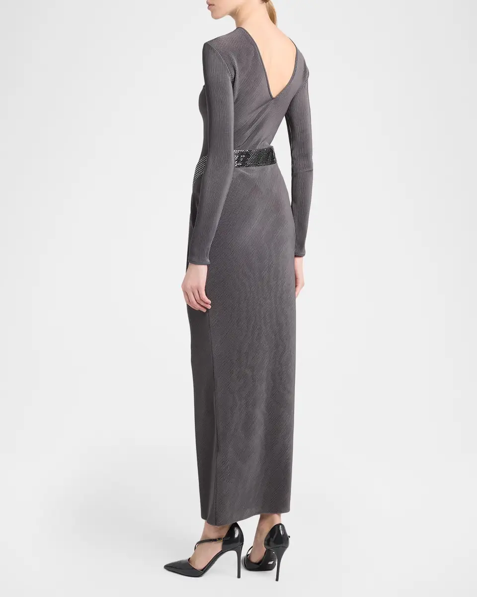 Giorgio Armani Embellished Asymmetric Column Dress | Thumbnail 3 Giorgio Armani Embellished Asymmetric Column Dress | Thumbnail 3