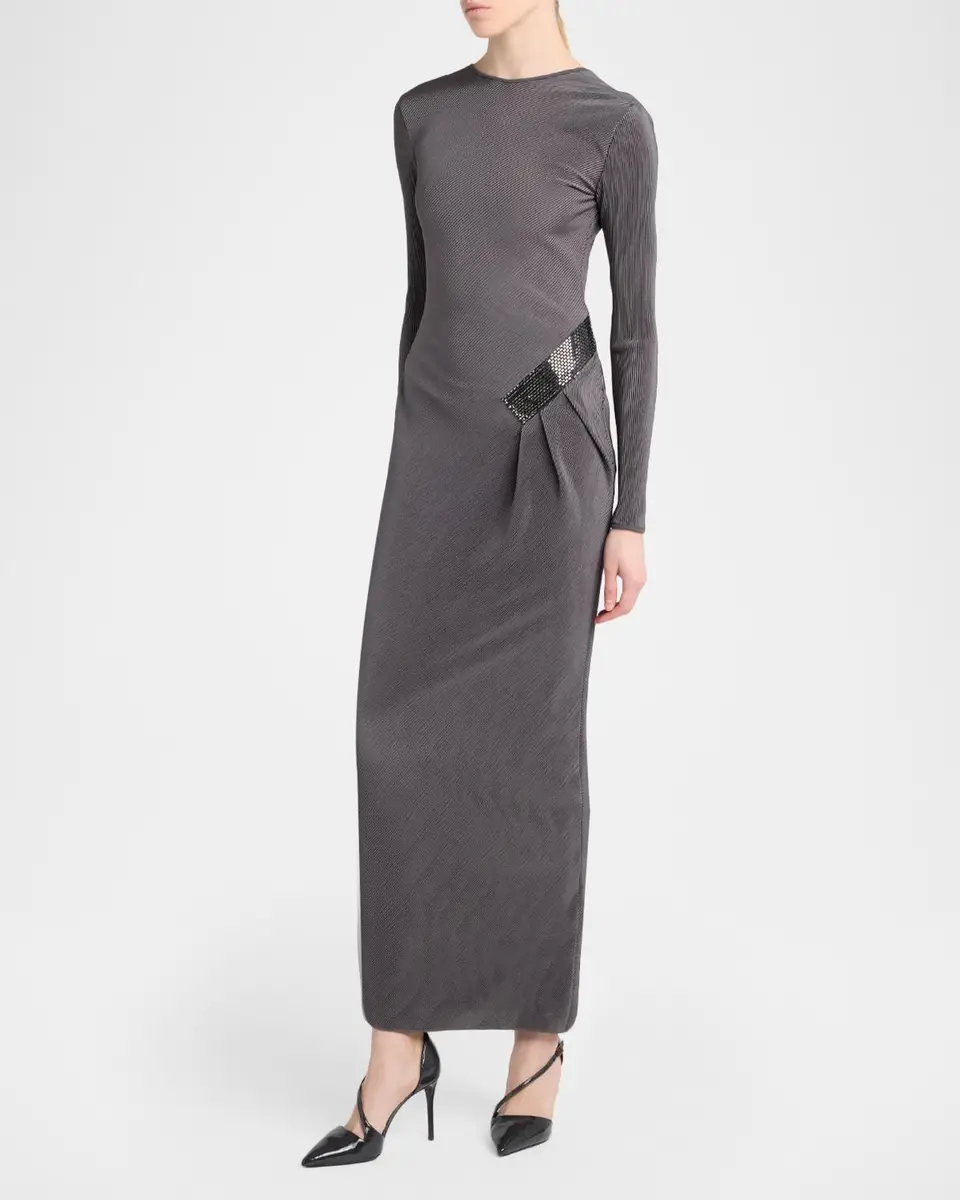 Giorgio Armani Embellished Asymmetric Column Dress | Thumbnail 4 Giorgio Armani Embellished Asymmetric Column Dress | Thumbnail 4