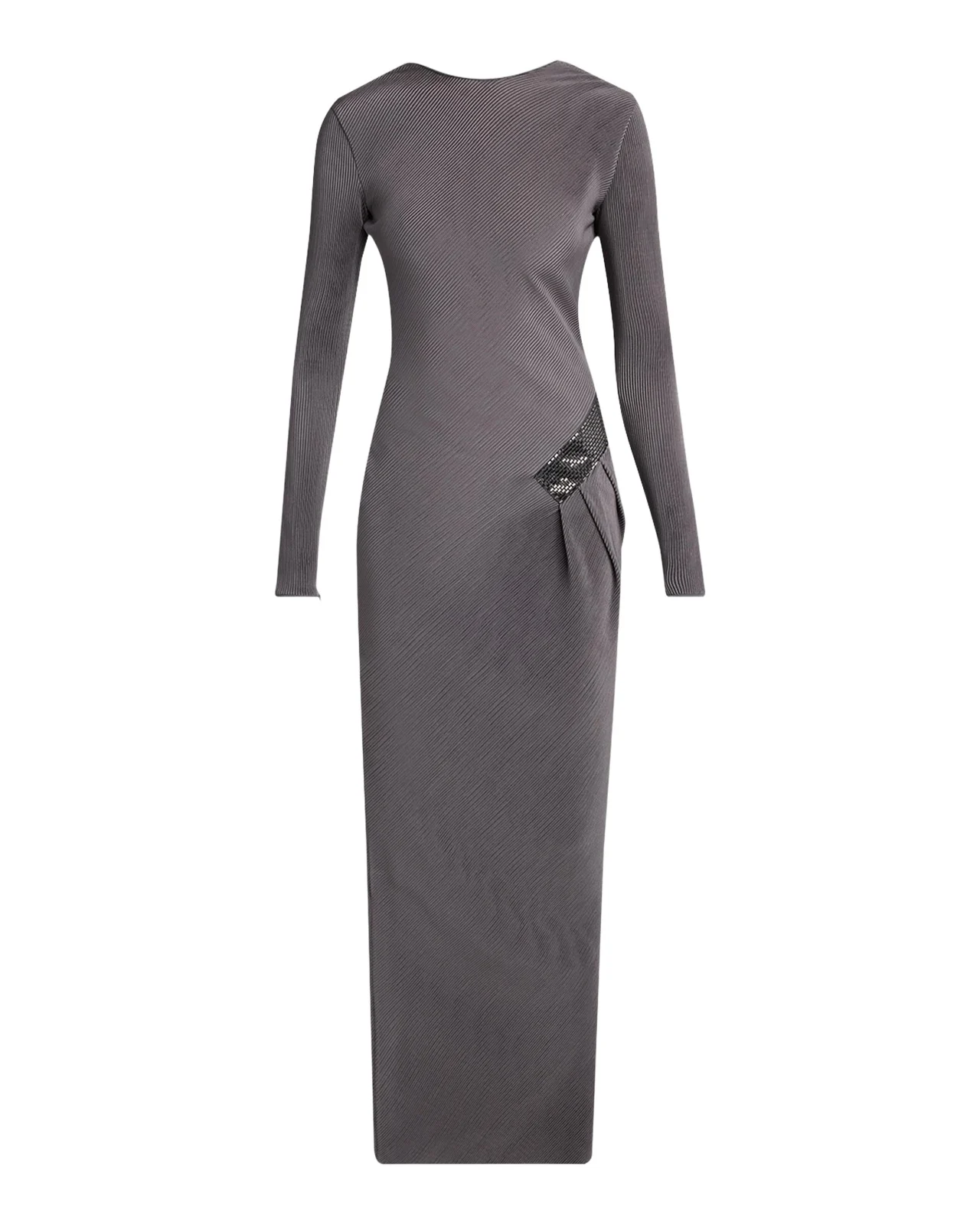 Giorgio Armani Embellished Asymmetric Column Dress