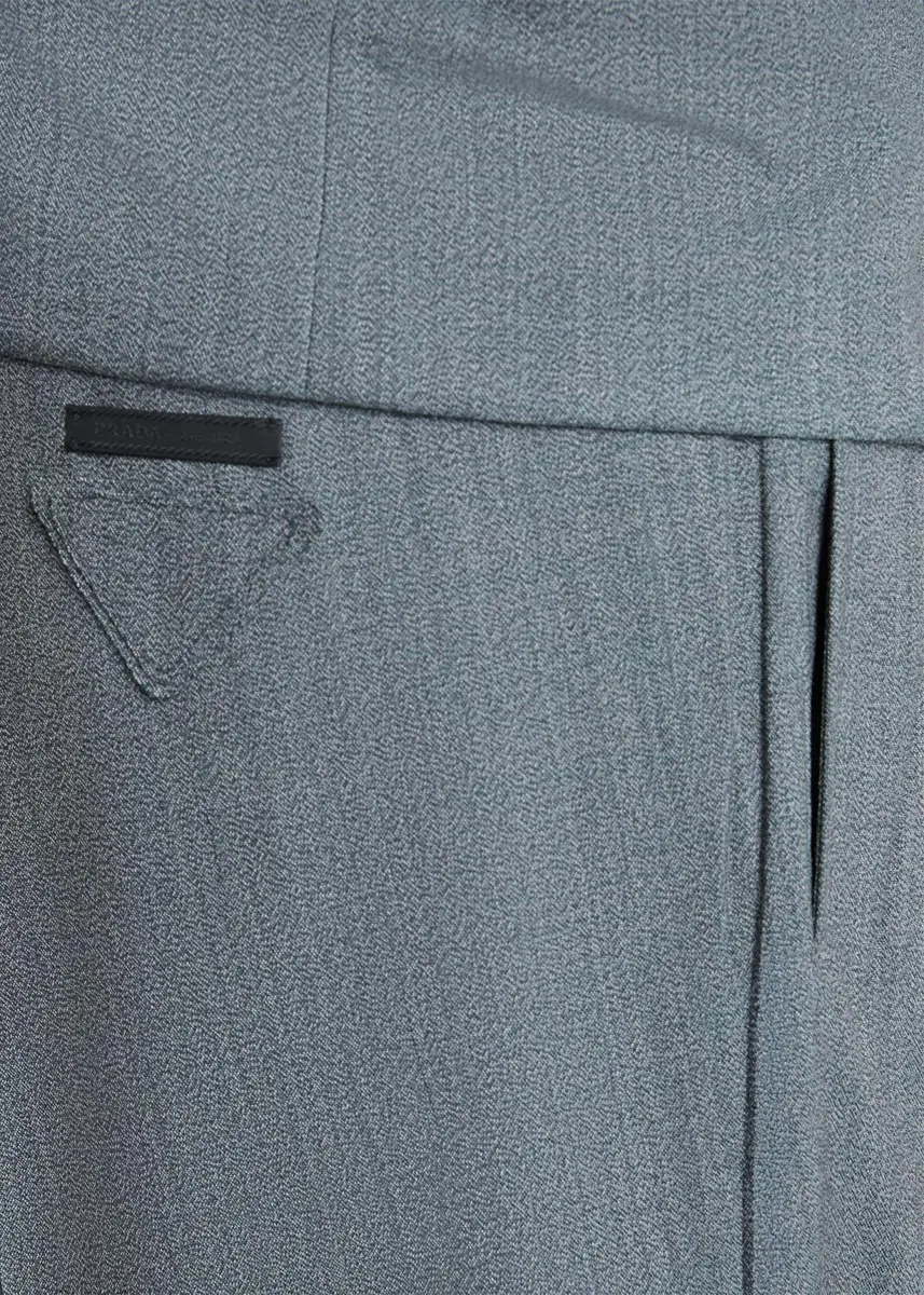 Prada Men's Mouliné Wool Pants | Thumbnail 5