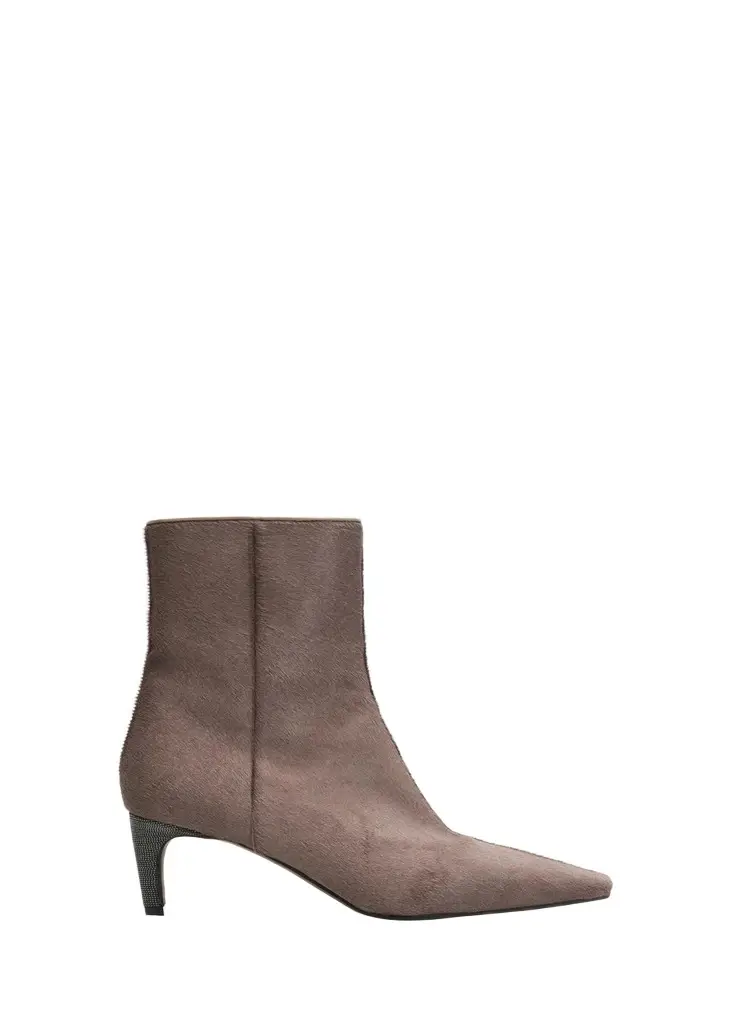 50mm Monili-Heel Calf Hair Ankle Boots 50mm Monili-Heel Calf Hair Ankle Boots