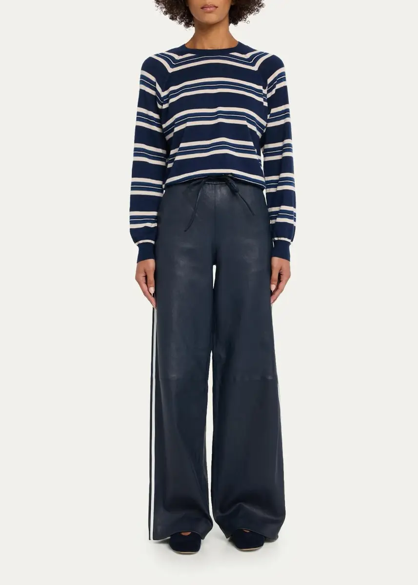 Sprwmn Baggy Athletic Leather Pants | Thumbnail 2 Sprwmn Baggy Athletic Leather Pants | Thumbnail 2