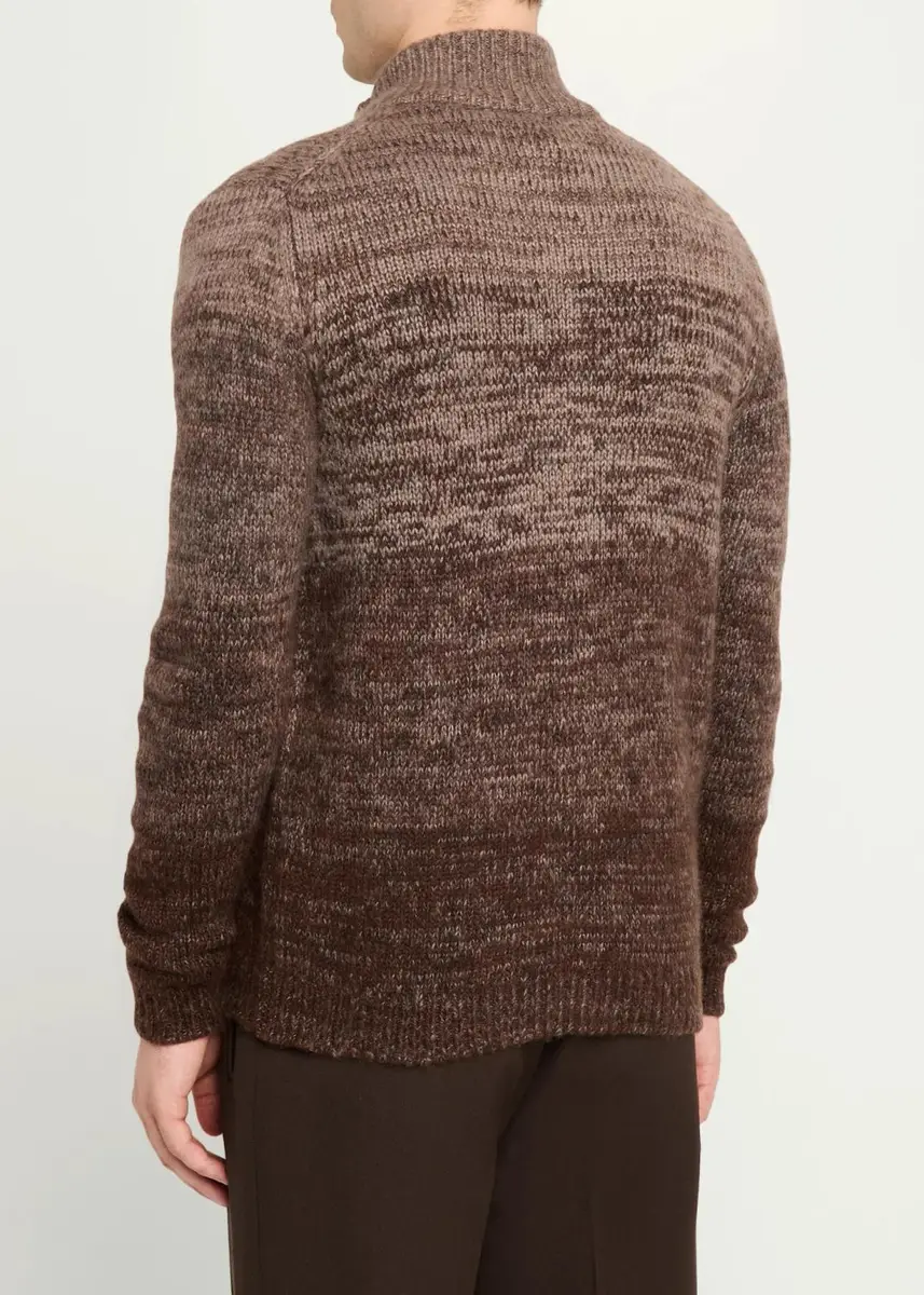 Iris Von Arnim Men's Tonal Ombré Cashmere-Silk Cardigan | Thumbnail 3 Iris Von Arnim Men's Tonal Ombré Cashmere-Silk Cardigan | Thumbnail 3