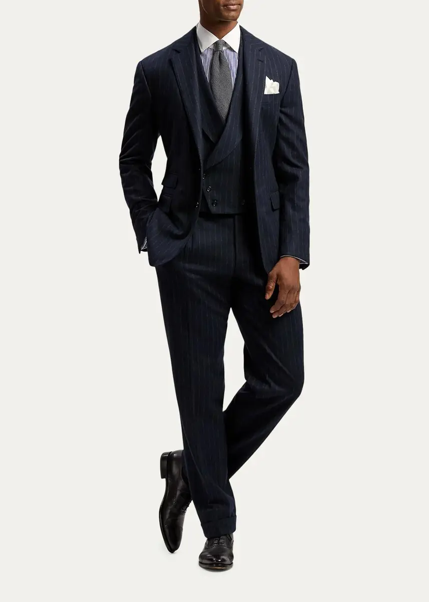 Ralph Lauren Purple Label Men's Textured Wool-Silk-Cashmere Tie | Thumbnail 2 Ralph Lauren Purple Label Men's Textured Wool-Silk-Cashmere Tie | Thumbnail 2