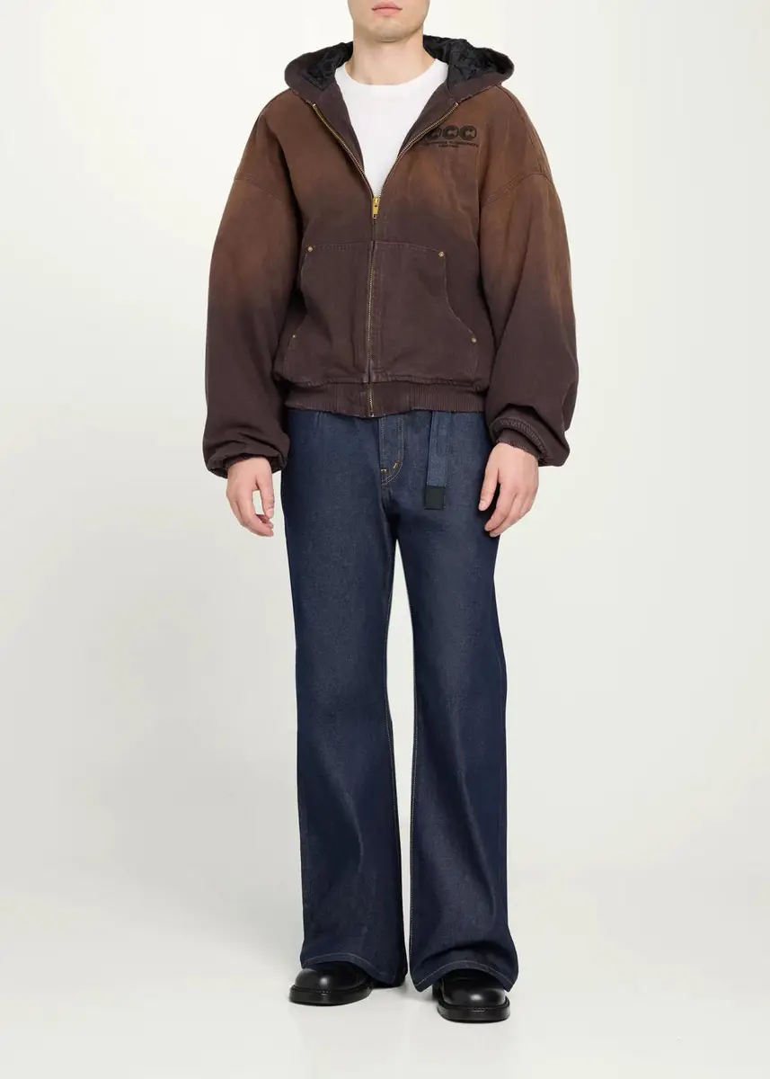 Willy Chavarria Men's Faux Suede Tonal Ombré Jacket | Thumbnail 2 Willy Chavarria Men's Faux Suede Tonal Ombré Jacket | Thumbnail 2