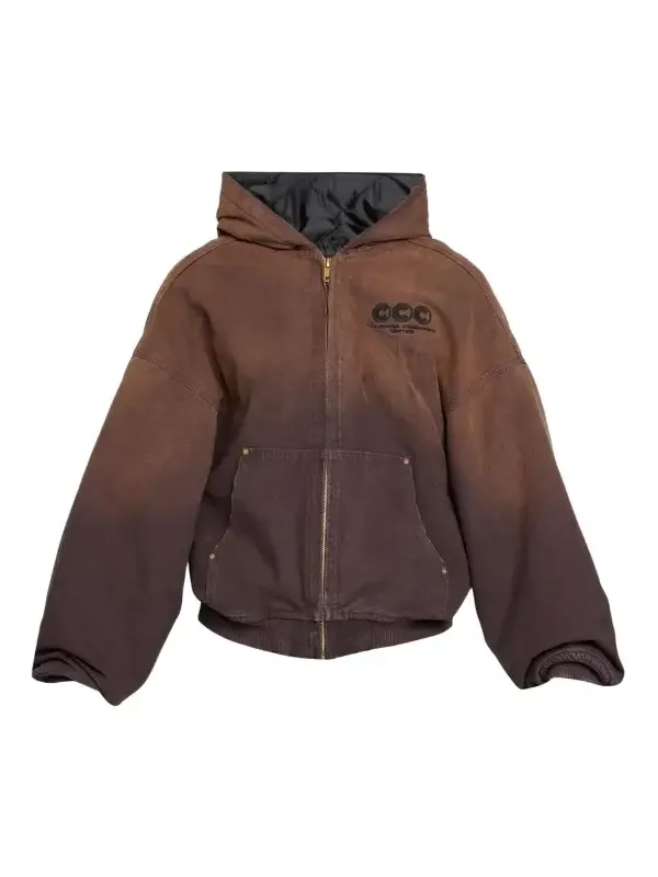 Willy Chavarria Men's Faux Suede Tonal Ombré Jacket