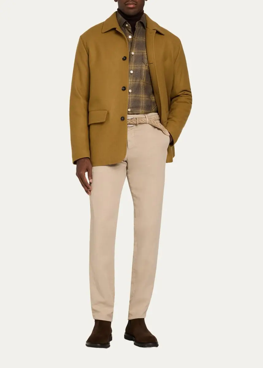 Kiton Men's Cashmere Twill Car Coat | Thumbnail 2 Kiton Men's Cashmere Twill Car Coat | Thumbnail 2