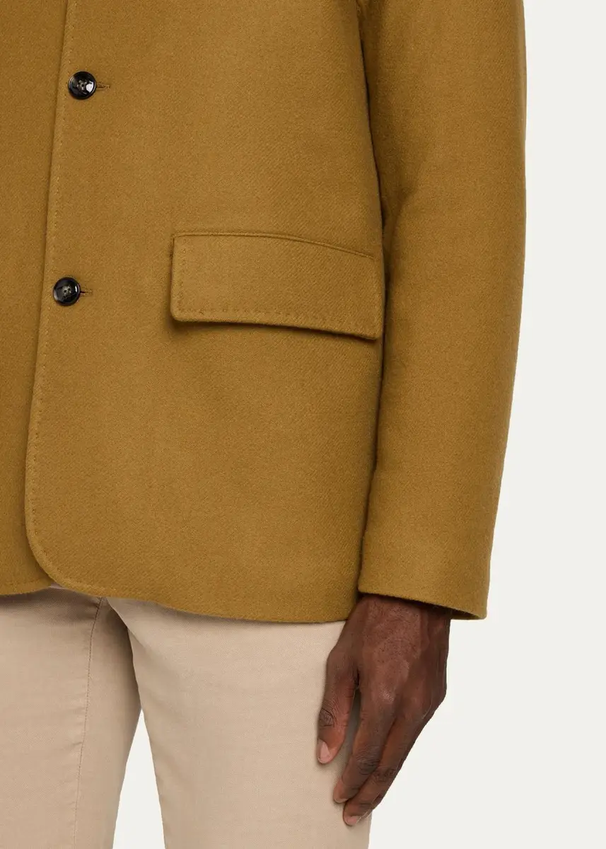 Kiton Men's Cashmere Twill Car Coat | Thumbnail 5 Kiton Men's Cashmere Twill Car Coat | Thumbnail 5