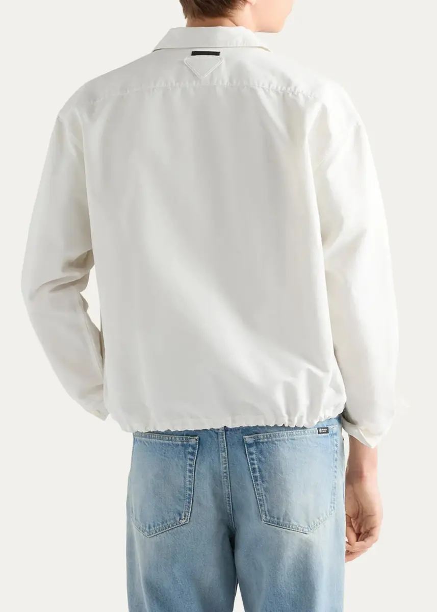 Prada Men's Ottoman Cotton Shirt | Thumbnail 3