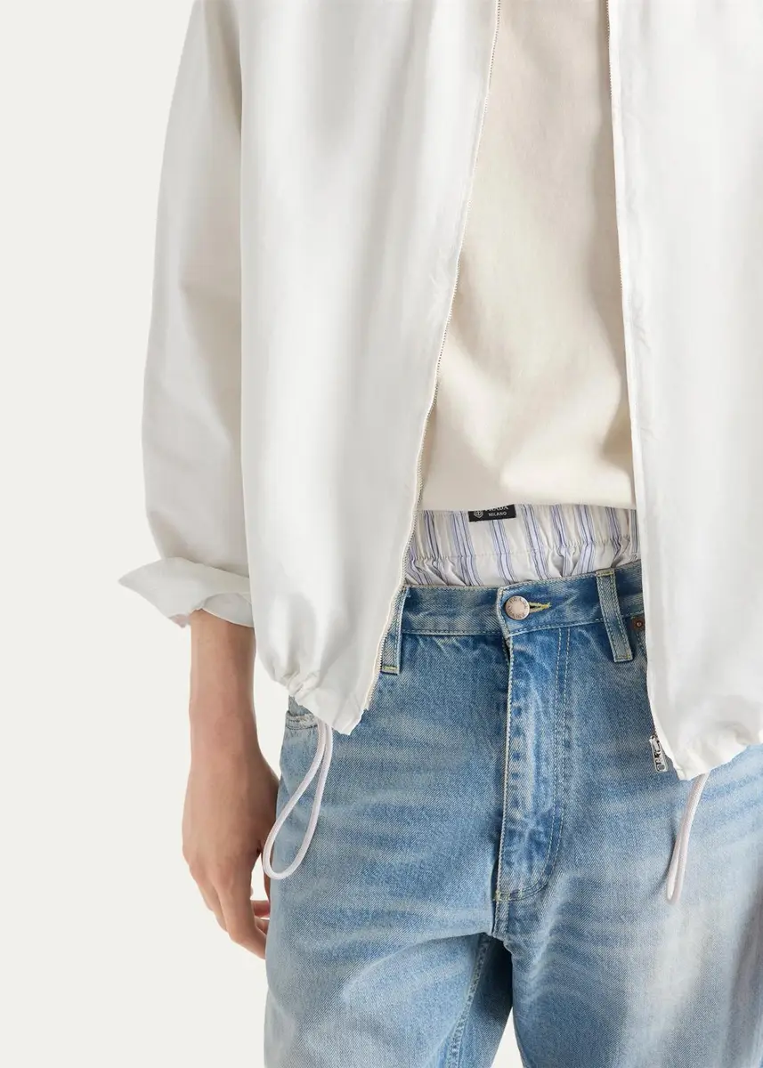 Prada Men's Ottoman Cotton Shirt | Thumbnail 5