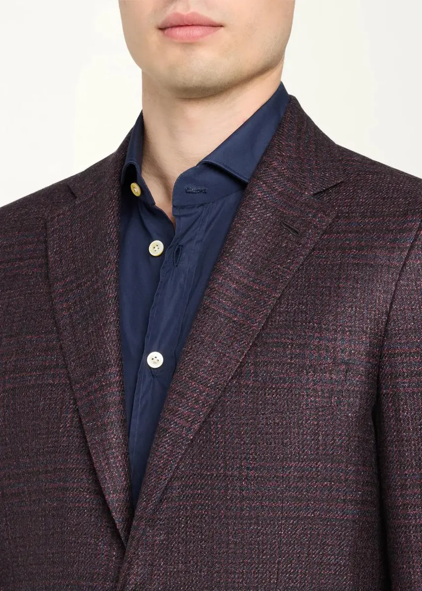 Kiton Men's Plaid Single-Breasted Sport Coat | Thumbnail 5 Kiton Men's Plaid Single-Breasted Sport Coat | Thumbnail 5
