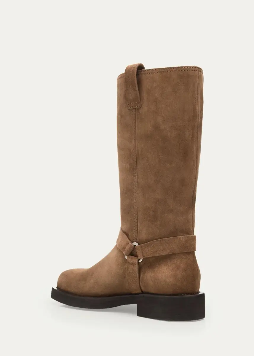 Brunello Cucinelli Monili Suede Knee-High Riding Boots | Thumbnail 4