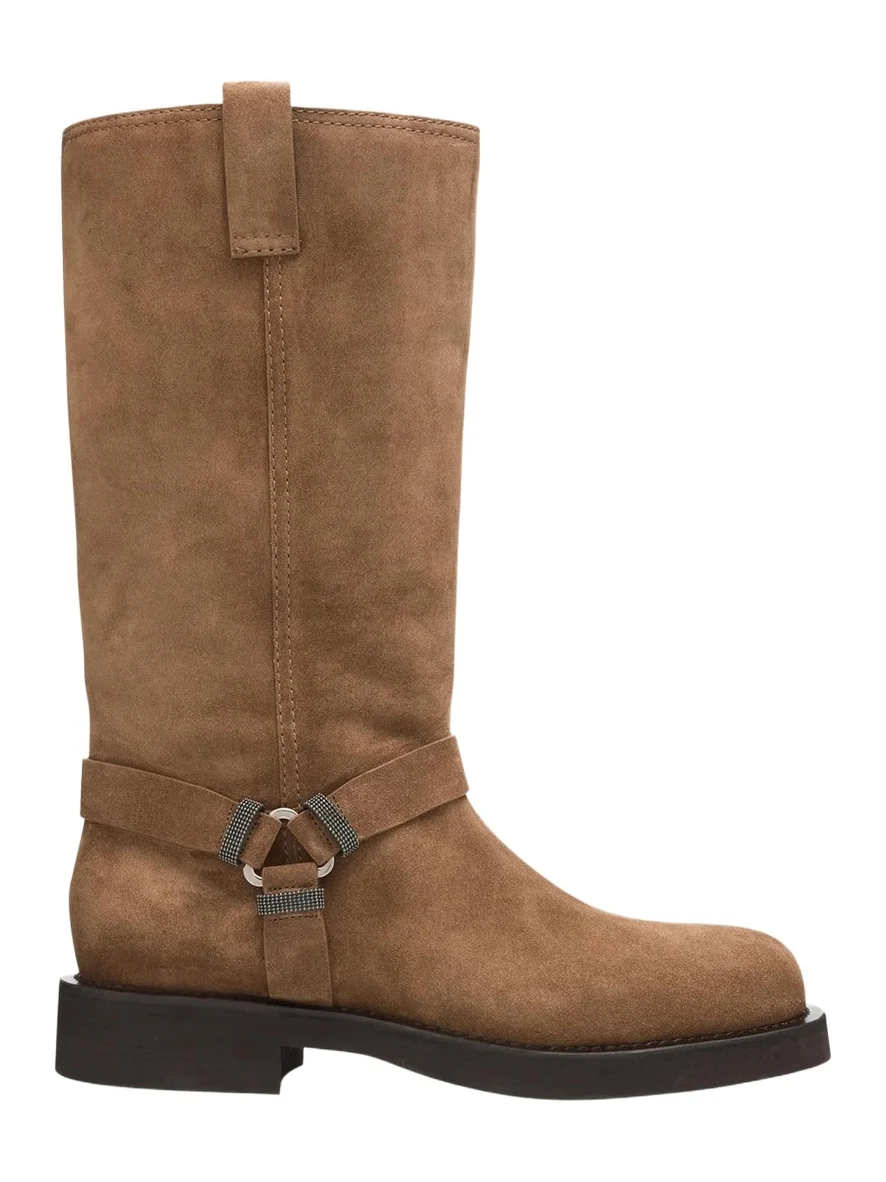Monili Suede Knee-High Riding Boots Monili Suede Knee-High Riding Boots