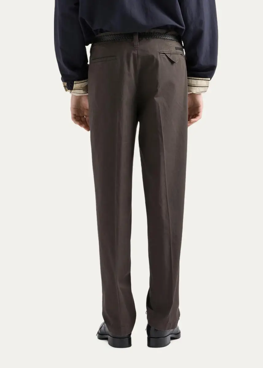 Prada Men's Garment-Dyed Cotton Twill Pants | Thumbnail 3 Prada Men's Garment-Dyed Cotton Twill Pants | Thumbnail 3