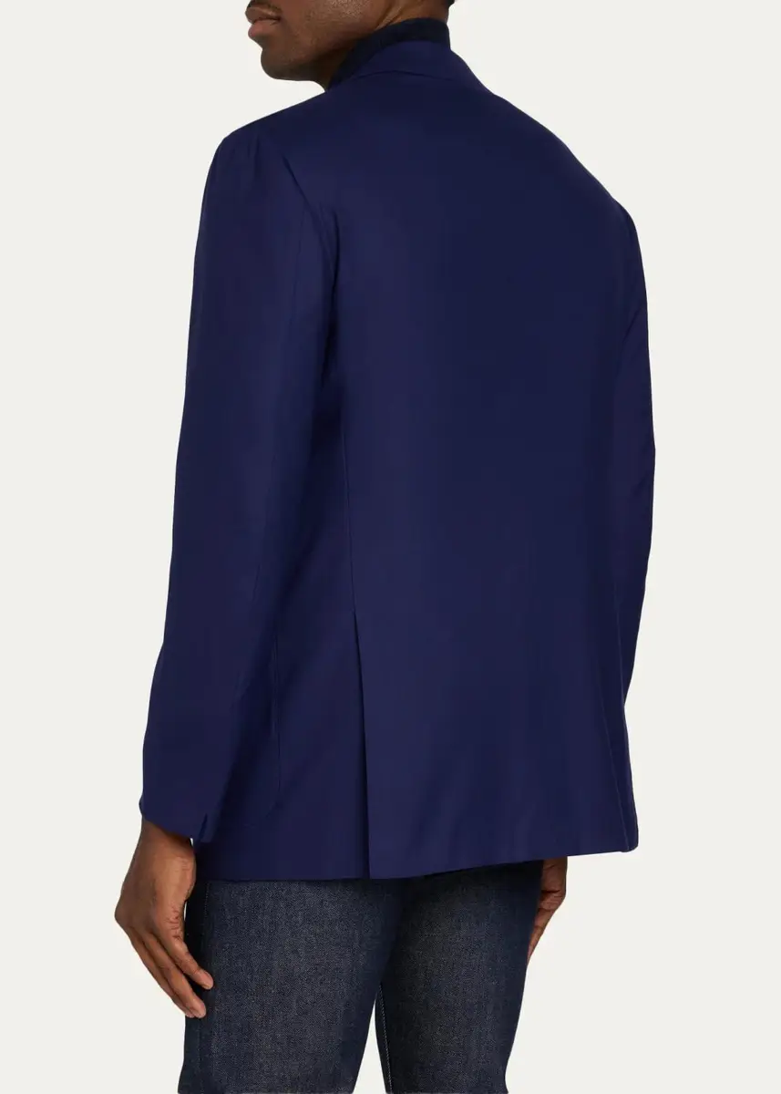 Kiton Men's Wool Solid Single-Breasted Sport Coat | Thumbnail 3 Kiton Men's Wool Solid Single-Breasted Sport Coat | Thumbnail 3