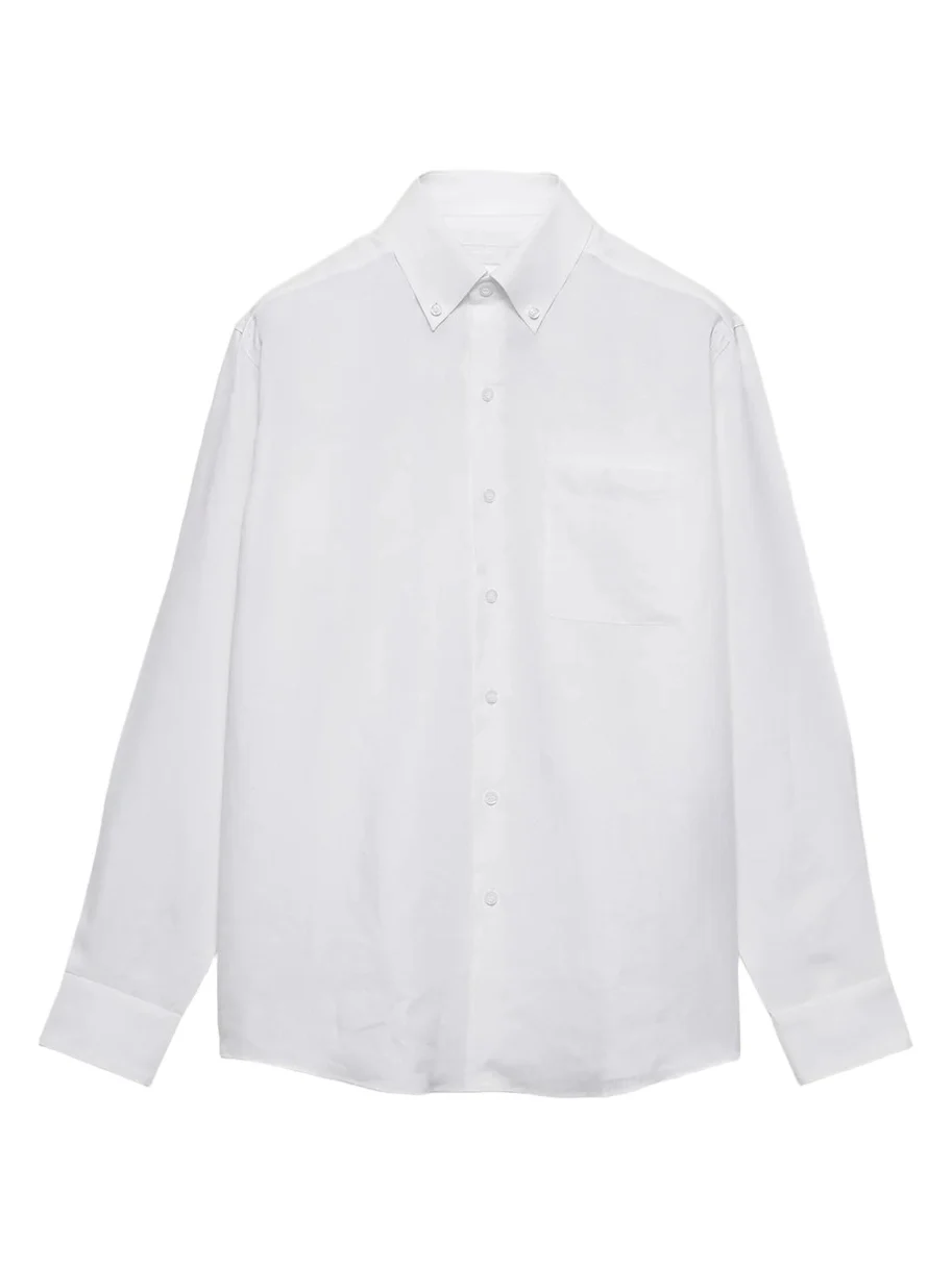 Men's Linen Button-Front Shirt