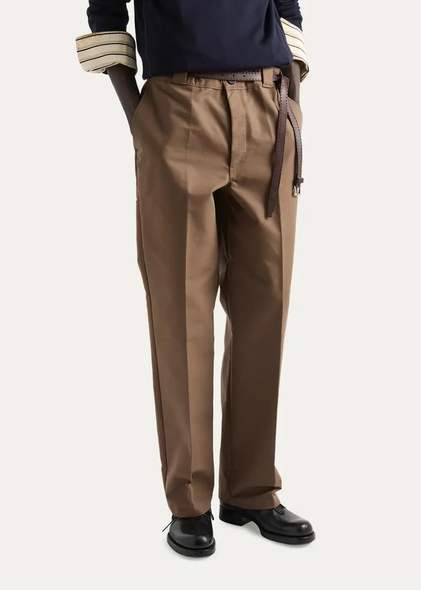 Prada Men's Technical Canvas Cotton Pants | Thumbnail 4 Prada Men's Technical Canvas Cotton Pants | Thumbnail 4
