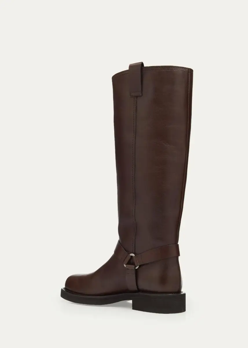 Brunello Cucinelli Monili Leather Knee-High Riding Boots | Thumbnail 2 Brunello Cucinelli Monili Leather Knee-High Riding Boots | Thumbnail 2
