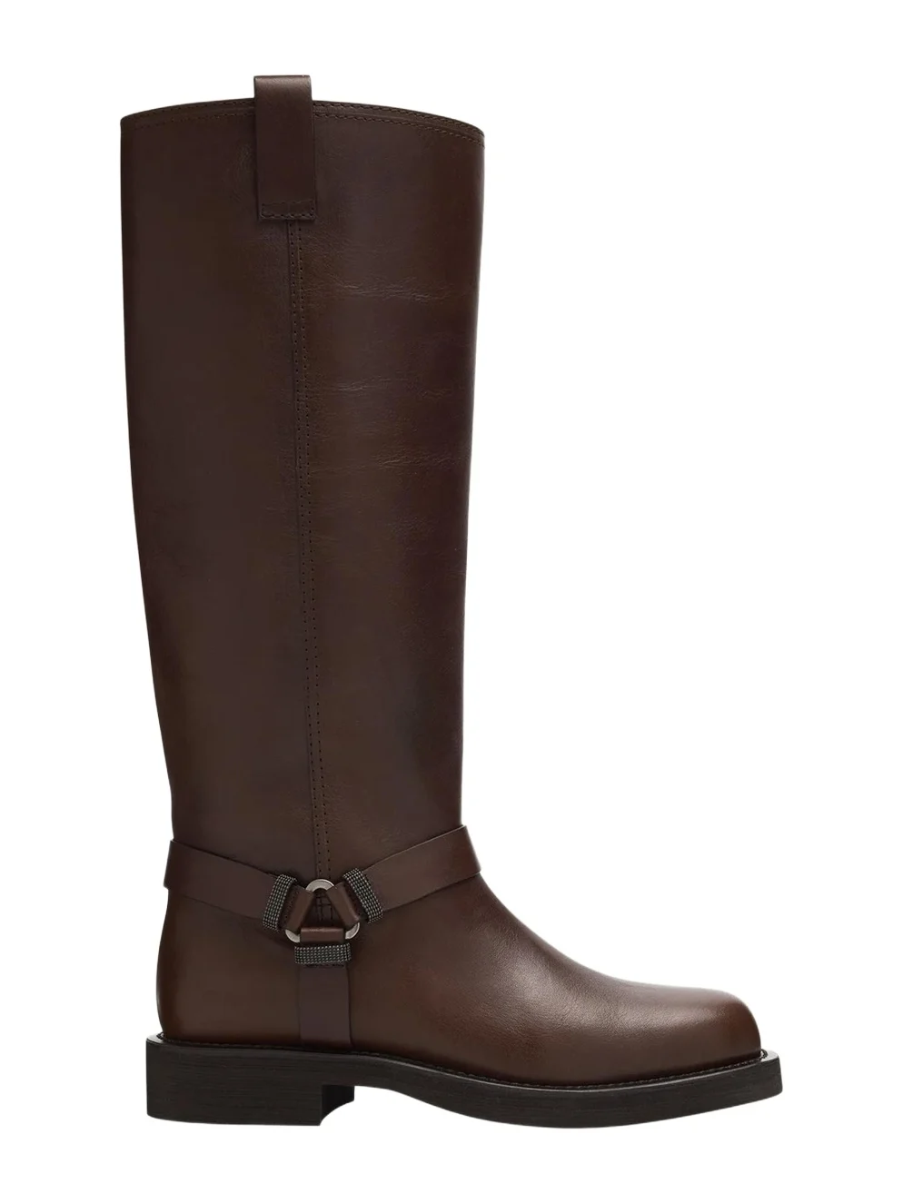 Monili Leather Knee-High Riding Boots Monili Leather Knee-High Riding Boots