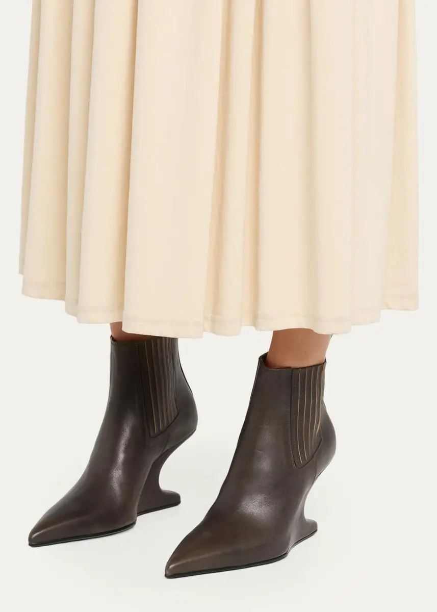 Rick Owens 80mm Cantilever Leather Ankle Boots | Thumbnail 2 Rick Owens 80mm Cantilever Leather Ankle Boots | Thumbnail 2