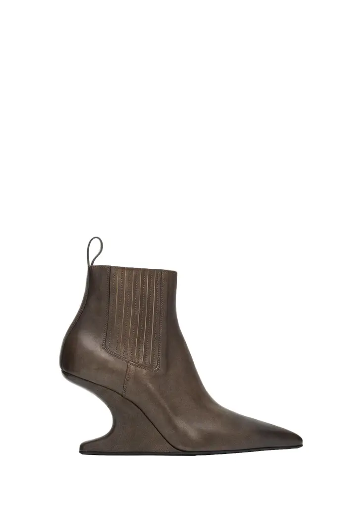 Rick Owens 80mm Cantilever Leather Ankle Boots