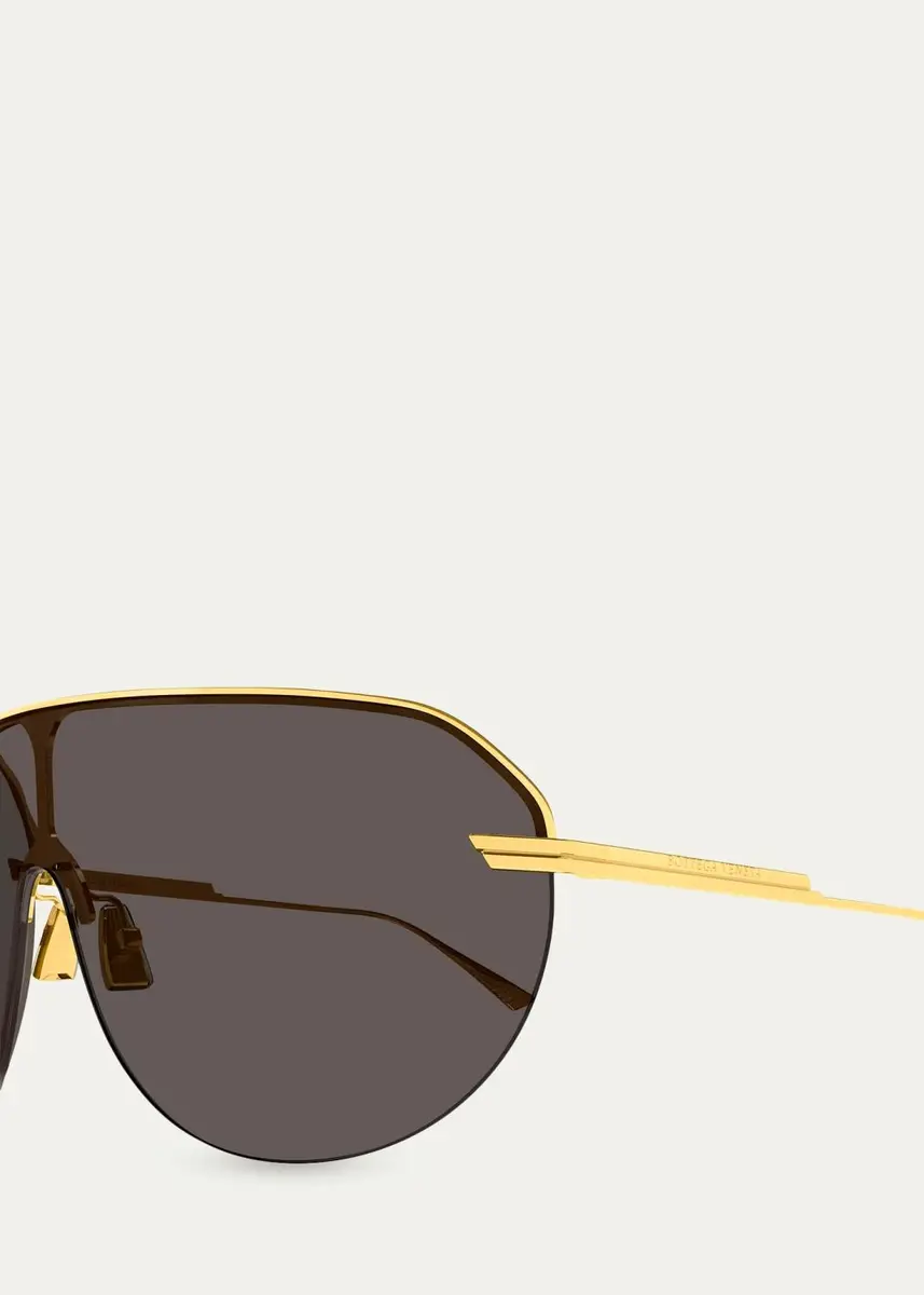 Bottega Veneta Ribbon 99MM Shield Sunglasses | Thumbnail 3