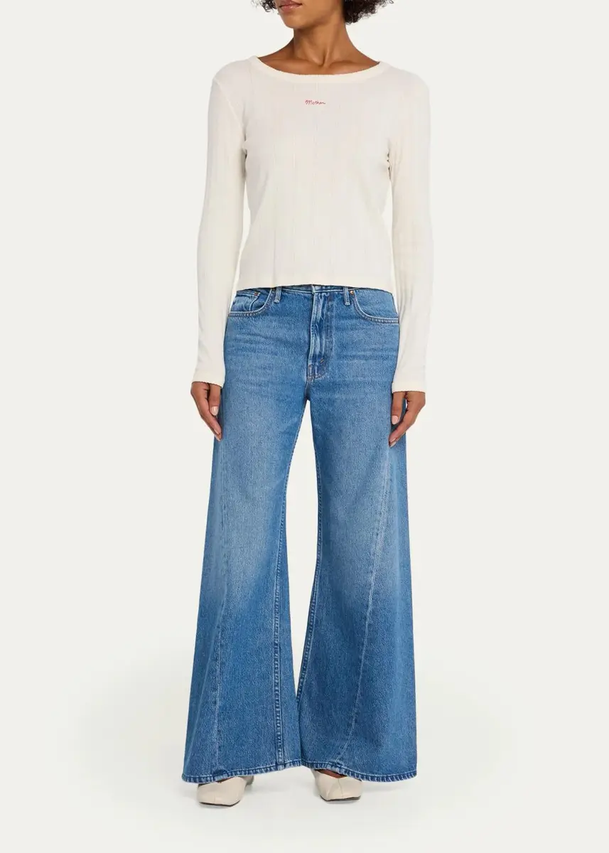 Mother Lil Lemon Twist Wide-Leg Jeans | Thumbnail 2 Mother Lil Lemon Twist Wide-Leg Jeans | Thumbnail 2