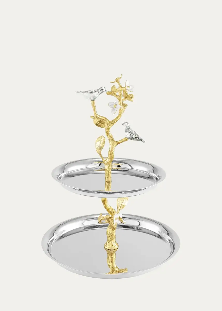 Michael Aram Lovebirds Silver & Gold Etagere | Thumbnail 3 Michael Aram Lovebirds Silver & Gold Etagere | Thumbnail 3