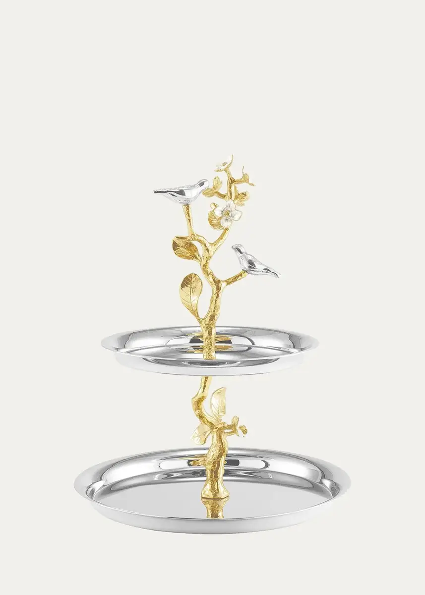 Michael Aram Lovebirds Silver & Gold Etagere | Thumbnail 4 Michael Aram Lovebirds Silver & Gold Etagere | Thumbnail 4