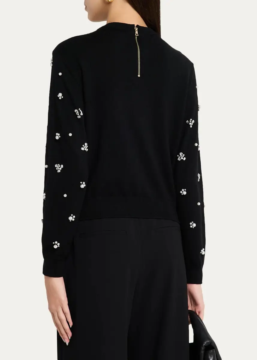 Alice + Olivia Carolee Embellished Crewneck Sweater | Thumbnail 3 Alice + Olivia Carolee Embellished Crewneck Sweater | Thumbnail 3