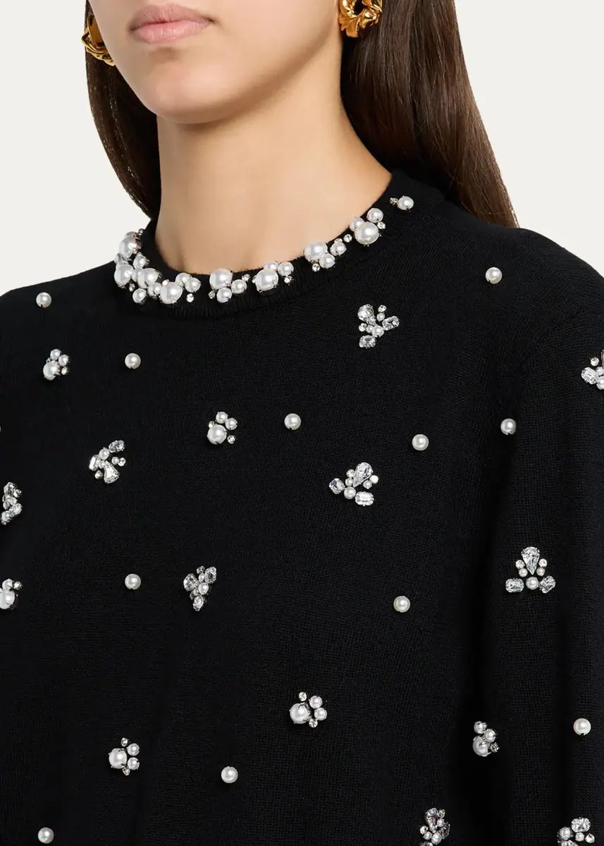 Alice + Olivia Carolee Embellished Crewneck Sweater | Thumbnail 5 Alice + Olivia Carolee Embellished Crewneck Sweater | Thumbnail 5