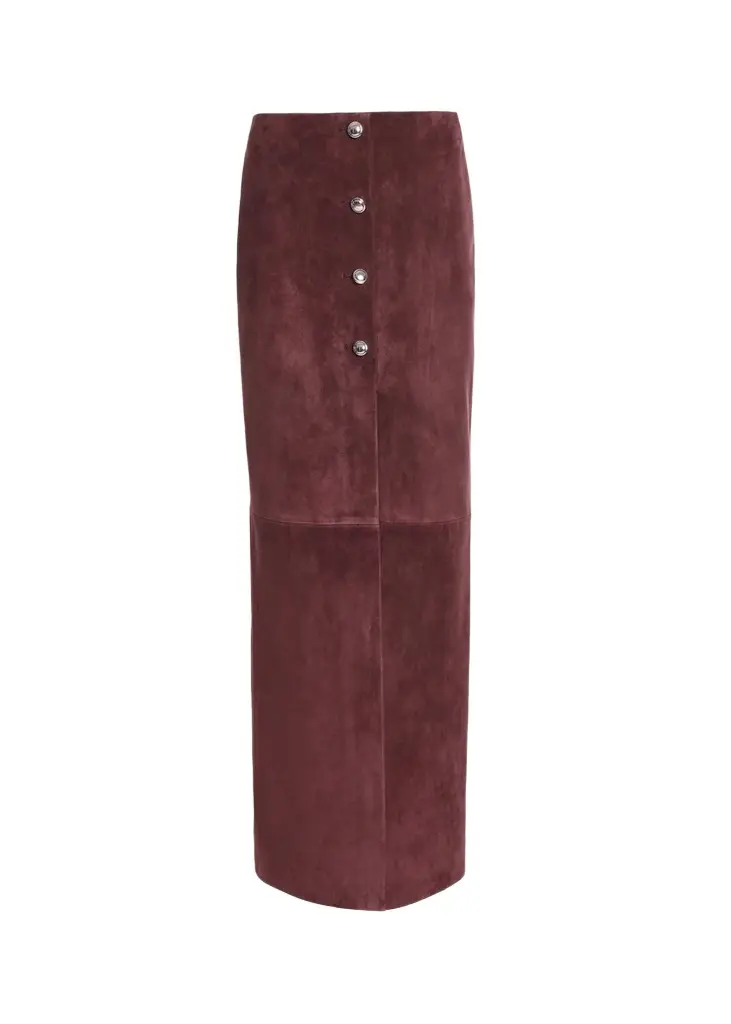 Altuzarra Pinkard Suede Maxi Skirt