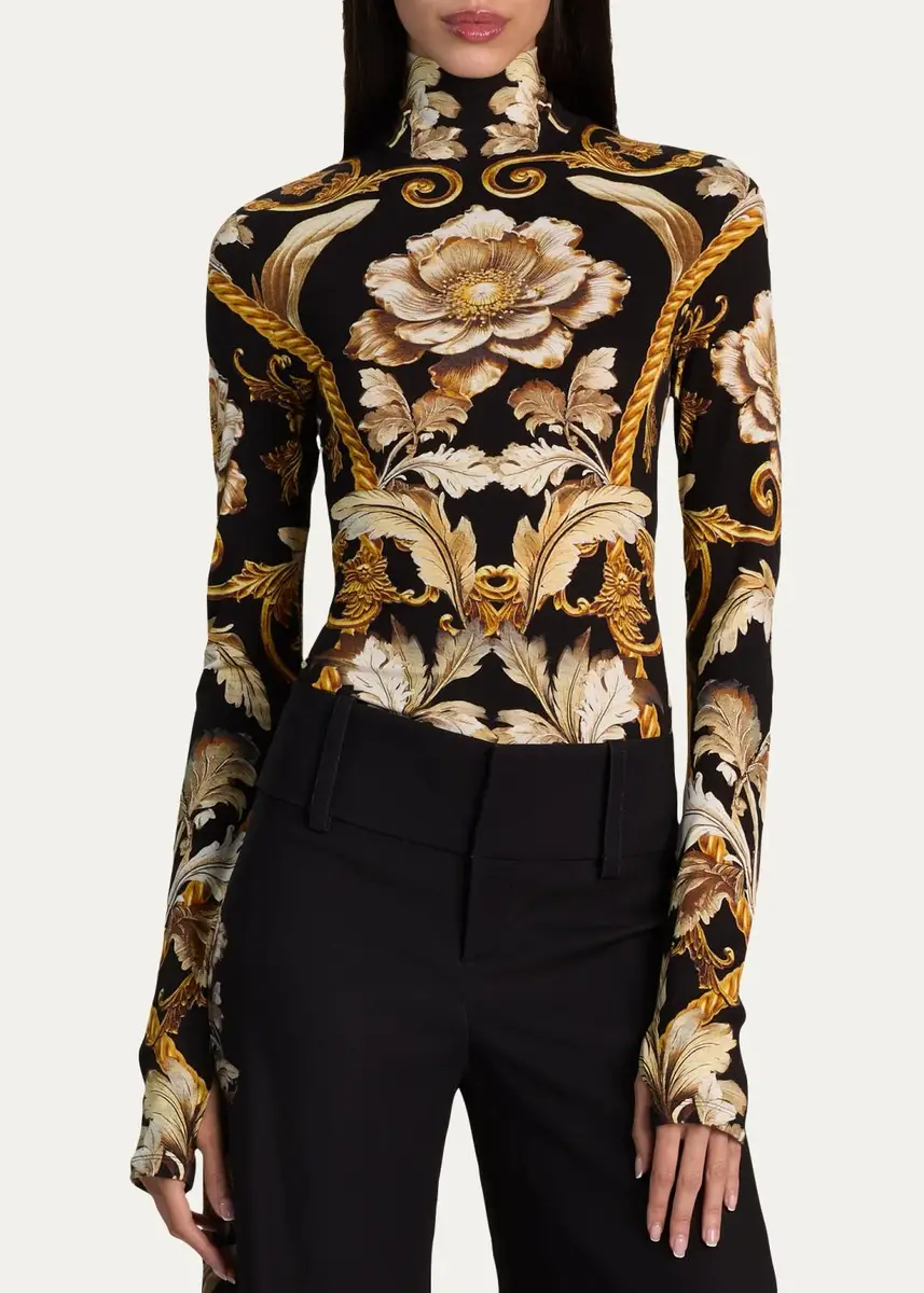 Alice + Olivia Delaina Turtleneck Top | Thumbnail 4 Alice + Olivia Delaina Turtleneck Top | Thumbnail 4