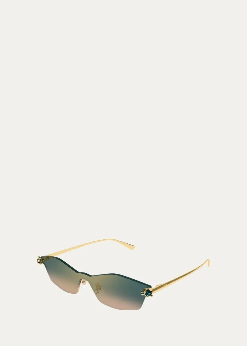 Cartier Panthère De 99MM Mask Sunglasses | Thumbnail 2 Cartier Panthère De 99MM Mask Sunglasses | Thumbnail 2
