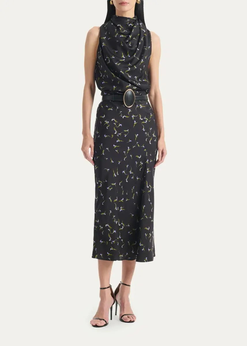 Altuzarra Casey Abstract-Print Silk Midi Skirt | Thumbnail 2 Altuzarra Casey Abstract-Print Silk Midi Skirt | Thumbnail 2