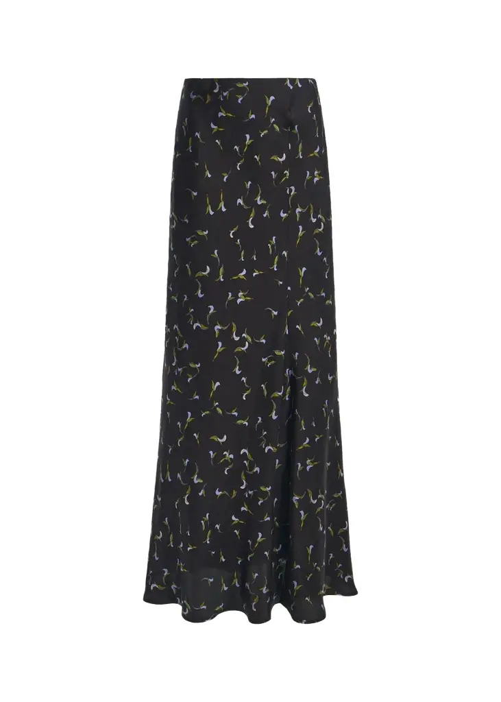 Altuzarra Casey Abstract-Print Silk Midi Skirt