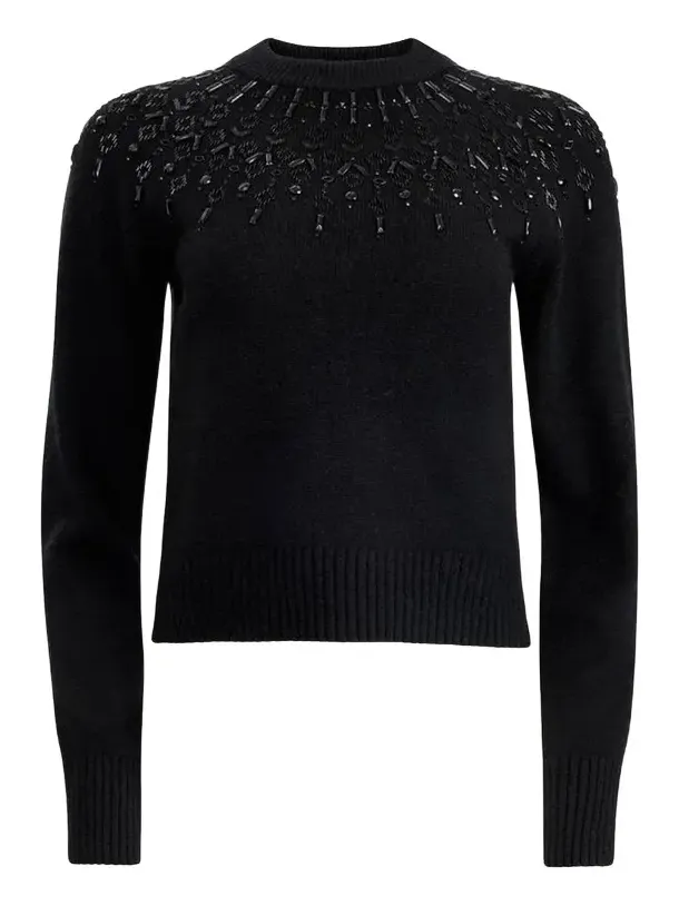 Harold Fair Isle Beaded Wool Crewneck Sweater