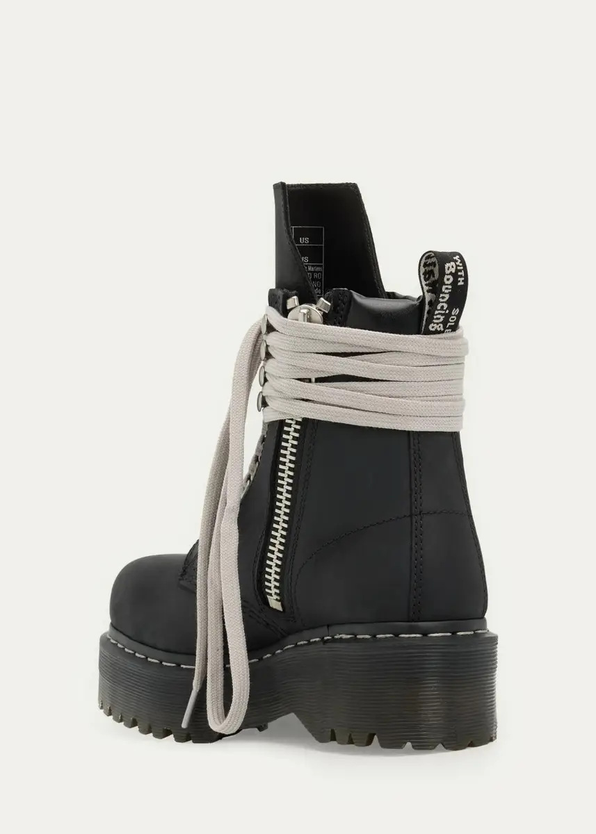 Dr. Martens x Rick Owens x Dr. Martens Quad Sole Steel-Toe Leather Boots | Thumbnail 2 Dr. Martens x Rick Owens x Dr. Martens Quad Sole Steel-Toe Leather Boots | Thumbnail 2