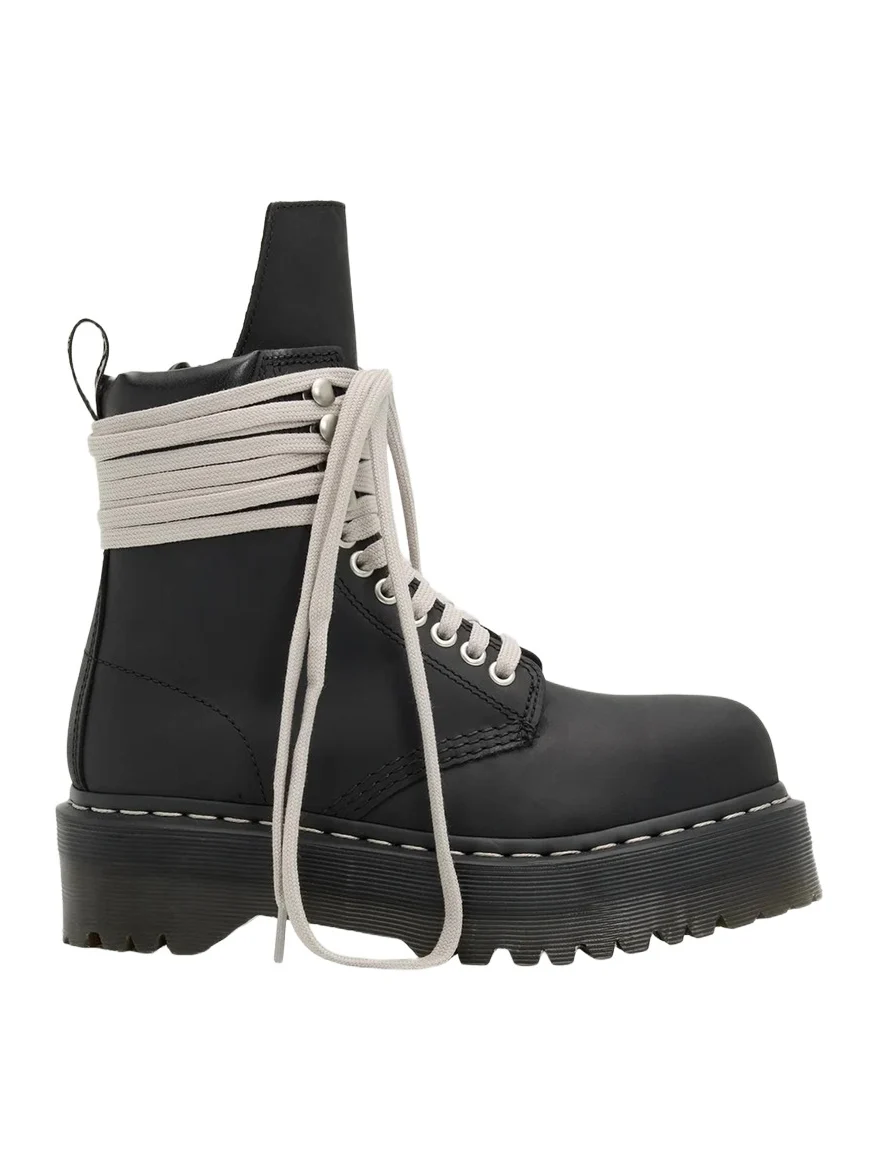 Dr. Martens x Rick Owens x Dr. Martens Quad Sole Steel-Toe Leather Boots