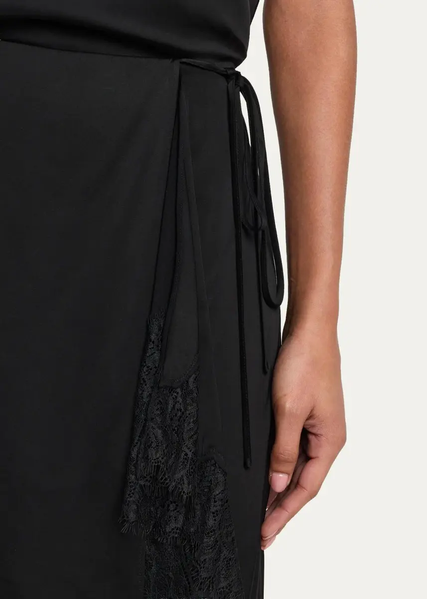A.L.C. Bree Lace-Trim Satin Midi Skirt | Thumbnail 5 A.L.C. Bree Lace-Trim Satin Midi Skirt | Thumbnail 5