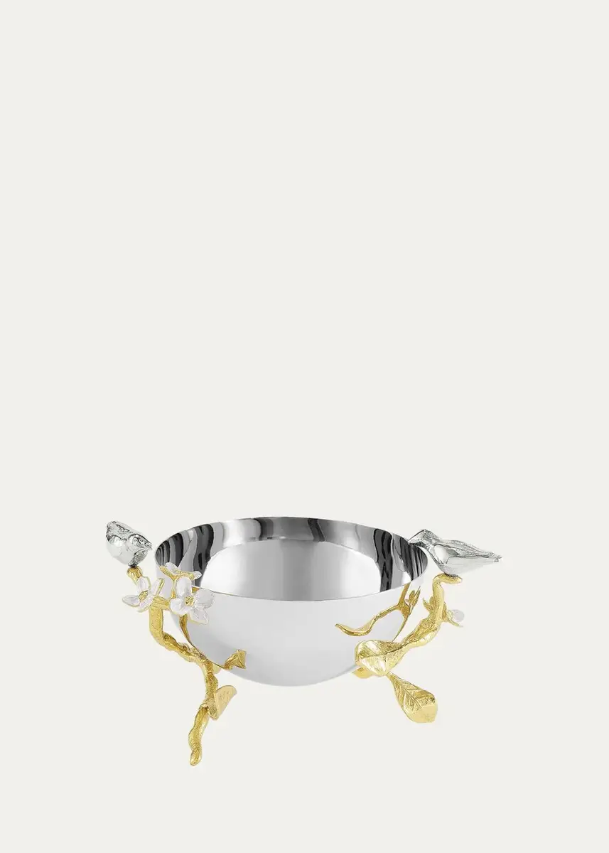 Michael Aram Lovebirds Silver & Gold Nut Bowl | Thumbnail 2