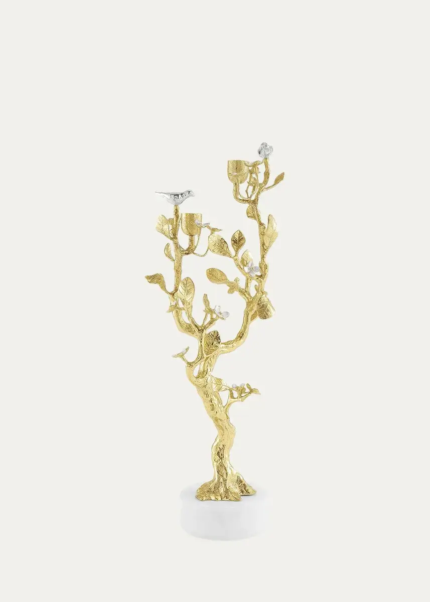 Michael Aram Lovebirds Silver & Gold Candelabra | Thumbnail 2 Michael Aram Lovebirds Silver & Gold Candelabra | Thumbnail 2