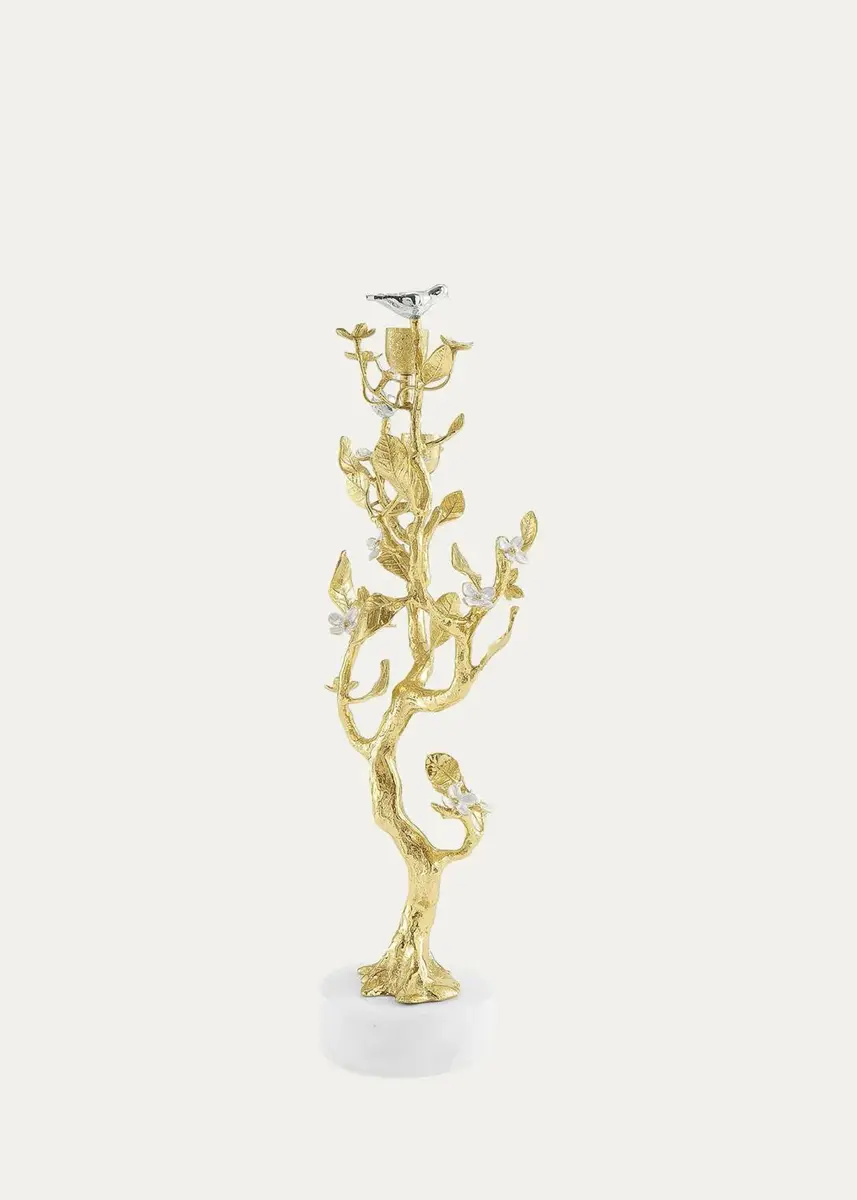 Michael Aram Lovebirds Silver & Gold Candelabra | Thumbnail 3 Michael Aram Lovebirds Silver & Gold Candelabra | Thumbnail 3