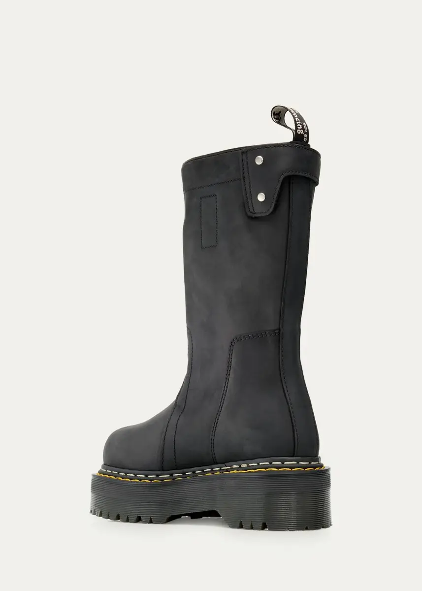 Dr. Martens x Rick Owens x Dr. Martens Quad Sole Pull-On Leather Boots | Thumbnail 2 Dr. Martens x Rick Owens x Dr. Martens Quad Sole Pull-On Leather Boots | Thumbnail 2