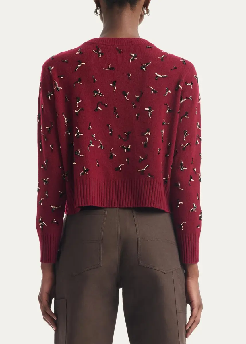 Altuzarra Vaughn Beaded Wool Crewneck Sweater | Thumbnail 3 Altuzarra Vaughn Beaded Wool Crewneck Sweater | Thumbnail 3