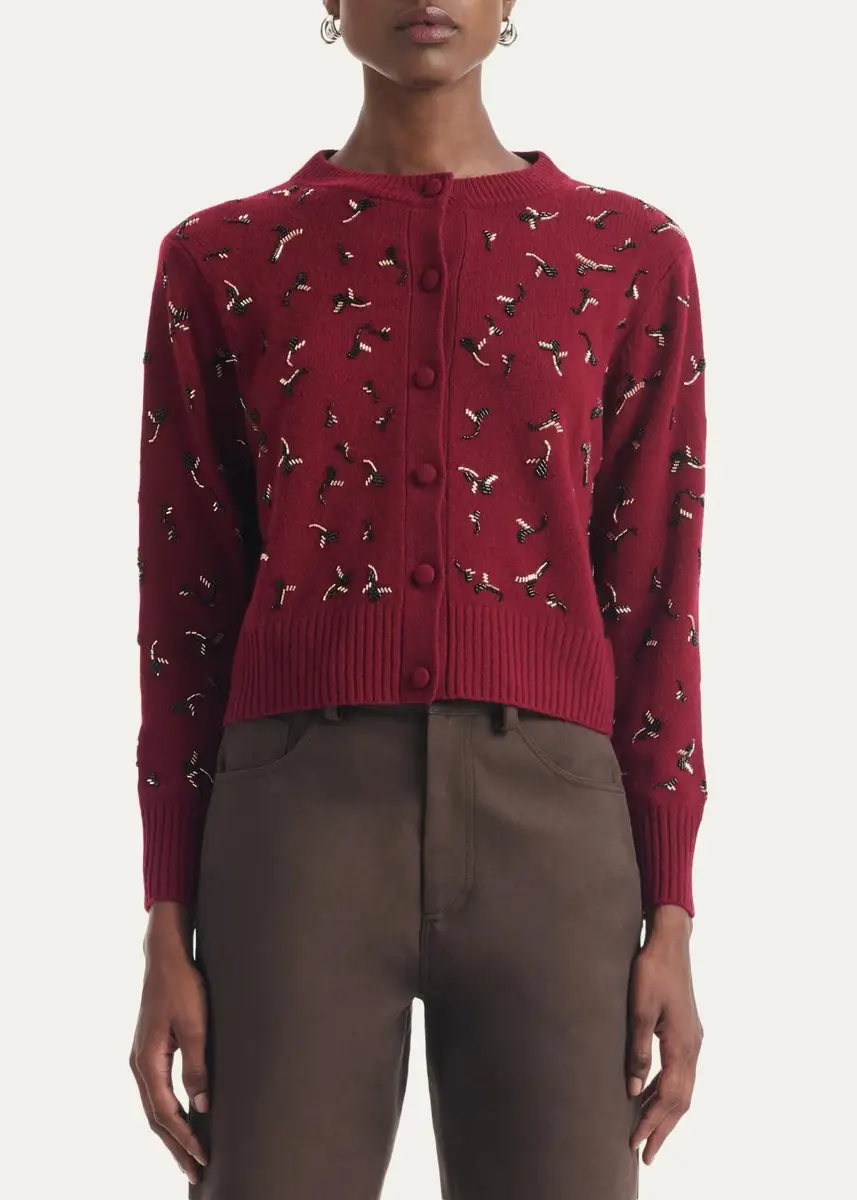 Altuzarra Vaughn Beaded Wool Crewneck Sweater | Thumbnail 4 Altuzarra Vaughn Beaded Wool Crewneck Sweater | Thumbnail 4